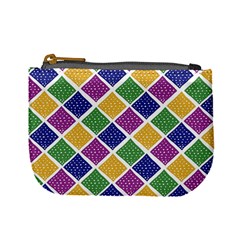 African Illutrations Plaid Color Rainbow Blue Green Yellow Purple White Line Chevron Wave Polkadot Mini Coin Purses by Mariart