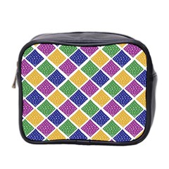 African Illutrations Plaid Color Rainbow Blue Green Yellow Purple White Line Chevron Wave Polkadot Mini Toiletries Bag 2-side by Mariart