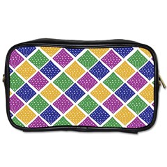 African Illutrations Plaid Color Rainbow Blue Green Yellow Purple White Line Chevron Wave Polkadot Toiletries Bags by Mariart