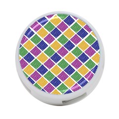 African Illutrations Plaid Color Rainbow Blue Green Yellow Purple White Line Chevron Wave Polkadot 4-port Usb Hub (two Sides)  by Mariart