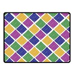 African Illutrations Plaid Color Rainbow Blue Green Yellow Purple White Line Chevron Wave Polkadot Fleece Blanket (Small) 50 x40  Blanket Front