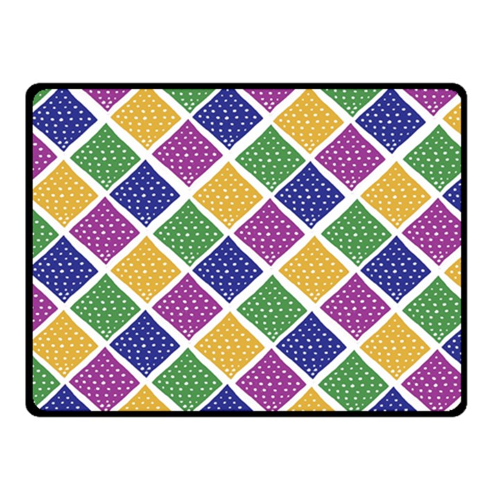 African Illutrations Plaid Color Rainbow Blue Green Yellow Purple White Line Chevron Wave Polkadot Fleece Blanket (Small)