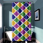 African Illutrations Plaid Color Rainbow Blue Green Yellow Purple White Line Chevron Wave Polkadot Shower Curtain 36  x 72  (Stall)  Curtain(36 X72 ) - 33.26 x66.24  Curtain(36 X72 )