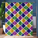 African Illutrations Plaid Color Rainbow Blue Green Yellow Purple White Line Chevron Wave Polkadot Shower Curtain 60  x 72  (Medium)  60 x72  Curtain