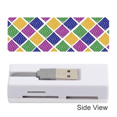 African Illutrations Plaid Color Rainbow Blue Green Yellow Purple White Line Chevron Wave Polkadot Memory Card Reader (stick)  by Mariart