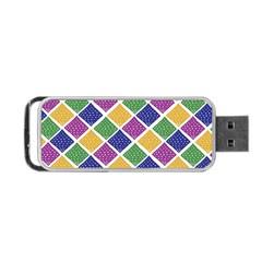 African Illutrations Plaid Color Rainbow Blue Green Yellow Purple White Line Chevron Wave Polkadot Portable Usb Flash (two Sides) by Mariart