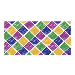 African Illutrations Plaid Color Rainbow Blue Green Yellow Purple White Line Chevron Wave Polkadot Satin Wrap by Mariart