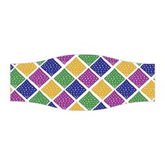 African Illutrations Plaid Color Rainbow Blue Green Yellow Purple White Line Chevron Wave Polkadot Stretchable Headband