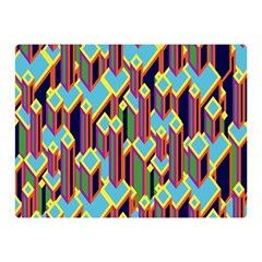 Building City Plaid Chevron Wave Blue Green Double Sided Flano Blanket (mini)  by Mariart