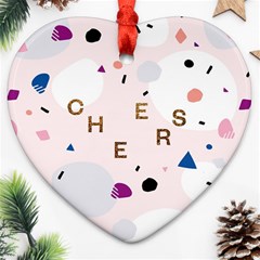 Cheers Polkadot Circle Color Rainbow Ornament (heart)