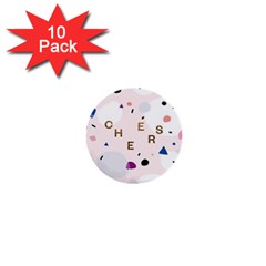 Cheers Polkadot Circle Color Rainbow 1  Mini Buttons (10 Pack)  by Mariart