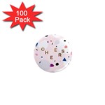 Cheers Polkadot Circle Color Rainbow 1  Mini Magnets (100 pack)  Front