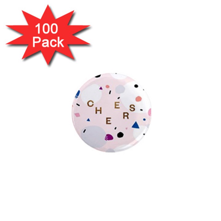 Cheers Polkadot Circle Color Rainbow 1  Mini Magnets (100 pack) 