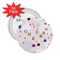 Cheers Polkadot Circle Color Rainbow 2 25  Buttons (10 Pack)  by Mariart