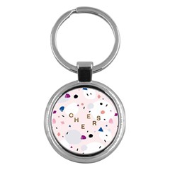 Cheers Polkadot Circle Color Rainbow Key Chains (round)  by Mariart