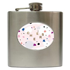 Cheers Polkadot Circle Color Rainbow Hip Flask (6 Oz) by Mariart