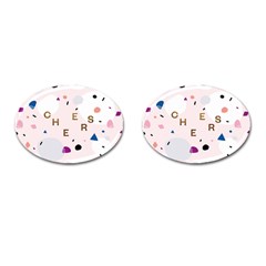 Cheers Polkadot Circle Color Rainbow Cufflinks (oval) by Mariart