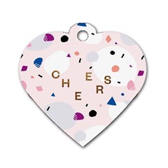 Cheers Polkadot Circle Color Rainbow Dog Tag Heart (one Side) by Mariart