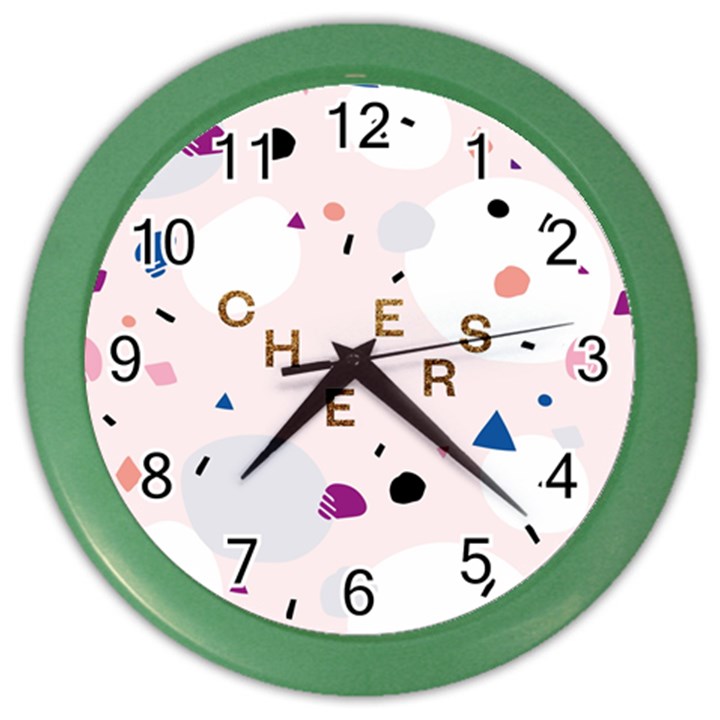 Cheers Polkadot Circle Color Rainbow Color Wall Clocks