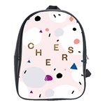 Cheers Polkadot Circle Color Rainbow School Bags (XL)  Front