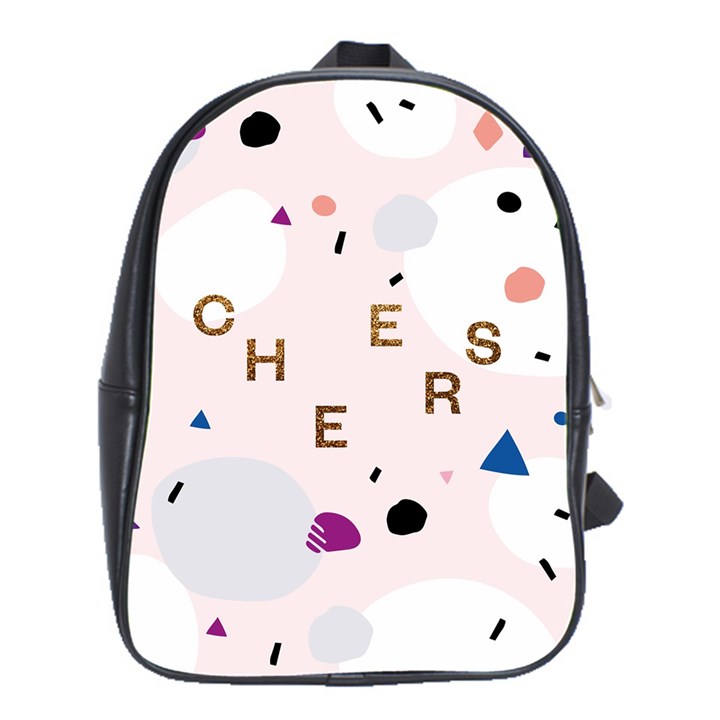 Cheers Polkadot Circle Color Rainbow School Bags (XL) 