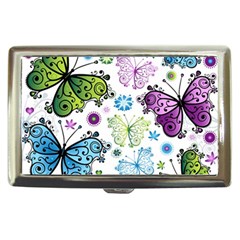 Butterfly Animals Fly Purple Green Blue Polkadot Flower Floral Star Cigarette Money Cases by Mariart