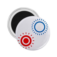 Color Light Effect Control Mode Circle Red Blue 2 25  Magnets by Mariart