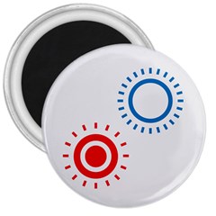 Color Light Effect Control Mode Circle Red Blue 3  Magnets by Mariart