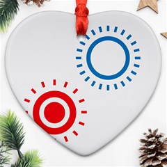 Color Light Effect Control Mode Circle Red Blue Ornament (heart)