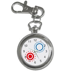 Color Light Effect Control Mode Circle Red Blue Key Chain Watches by Mariart