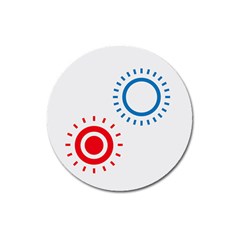 Color Light Effect Control Mode Circle Red Blue Magnet 3  (round) by Mariart