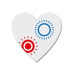 Color Light Effect Control Mode Circle Red Blue Heart Magnet by Mariart