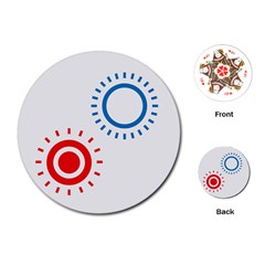 Color Light Effect Control Mode Circle Red Blue Playing Cards (round)  by Mariart