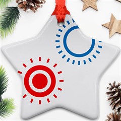 Color Light Effect Control Mode Circle Red Blue Star Ornament (two Sides) by Mariart