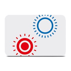 Color Light Effect Control Mode Circle Red Blue Plate Mats by Mariart