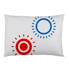 Color Light Effect Control Mode Circle Red Blue Pillow Case by Mariart