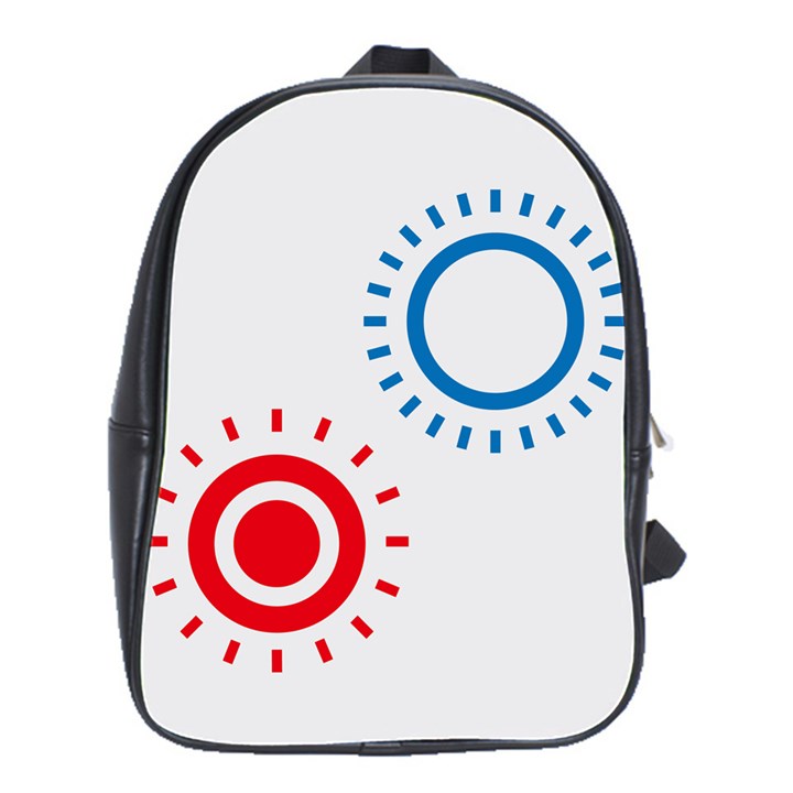 Color Light Effect Control Mode Circle Red Blue School Bags(Large) 