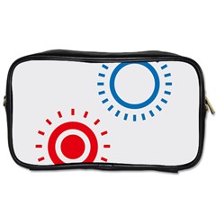 Color Light Effect Control Mode Circle Red Blue Toiletries Bags by Mariart