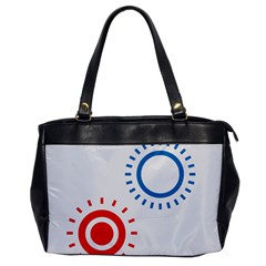 Color Light Effect Control Mode Circle Red Blue Office Handbags by Mariart