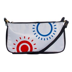 Color Light Effect Control Mode Circle Red Blue Shoulder Clutch Bags by Mariart