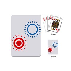 Color Light Effect Control Mode Circle Red Blue Playing Cards (mini)  by Mariart