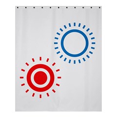 Color Light Effect Control Mode Circle Red Blue Shower Curtain 60  X 72  (medium)  by Mariart