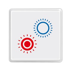 Color Light Effect Control Mode Circle Red Blue Memory Card Reader (square)  by Mariart