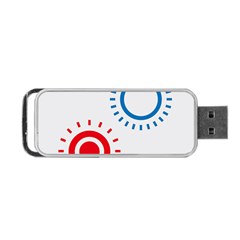 Color Light Effect Control Mode Circle Red Blue Portable Usb Flash (one Side) by Mariart