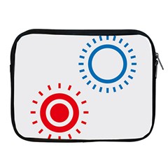 Color Light Effect Control Mode Circle Red Blue Apple Ipad 2/3/4 Zipper Cases by Mariart