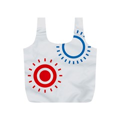 Color Light Effect Control Mode Circle Red Blue Full Print Recycle Bags (s)  by Mariart