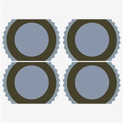 Circle Round Grey Blue Belt Buckles by Mariart