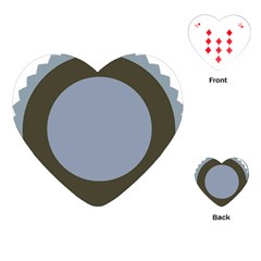 Circle Round Grey Blue Playing Cards (heart)  by Mariart