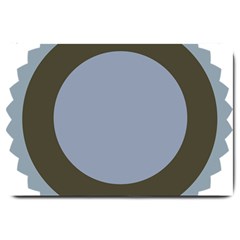 Circle Round Grey Blue Large Doormat 