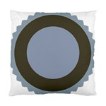 Circle Round Grey Blue Standard Cushion Case (One Side) Front